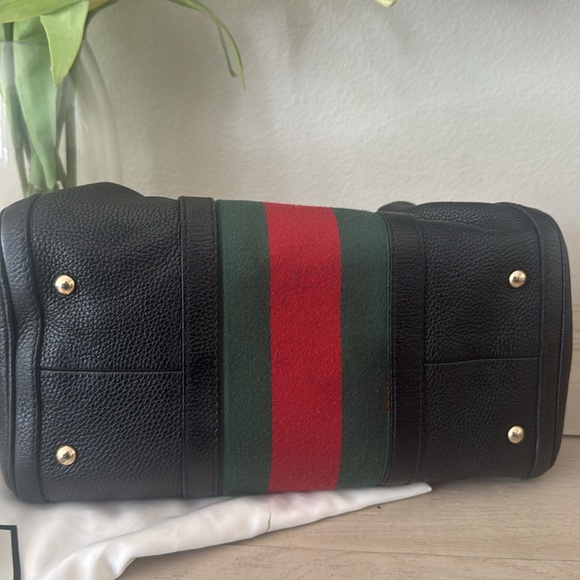 Authentic GUCCI leather Boston Bag- $450 - Picture 6 of 11